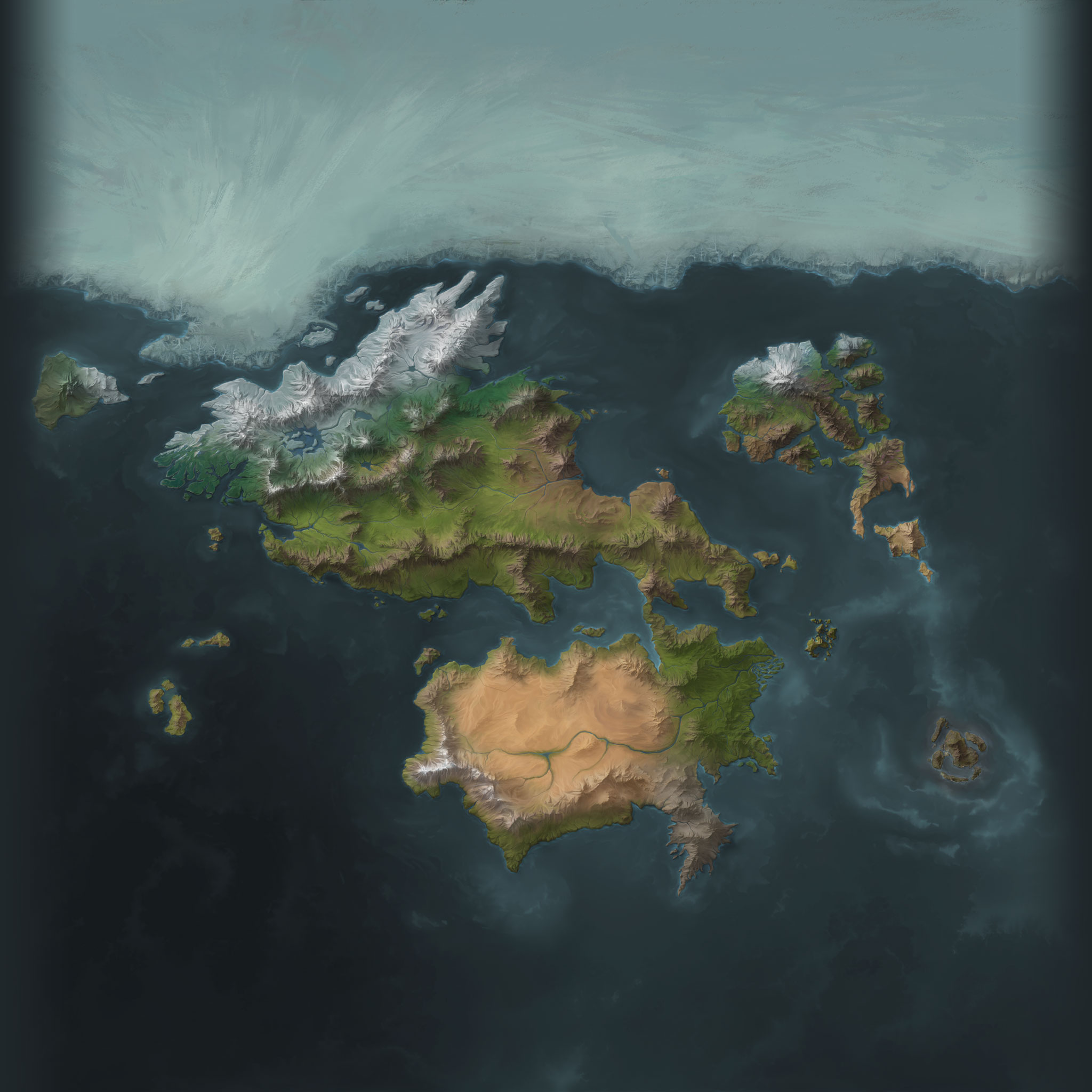 Riot Games'in orijinal Runeterra haritası